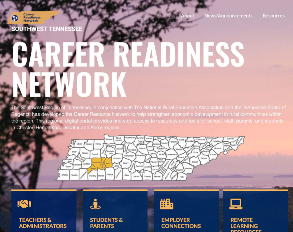 Tennessee Career Readiness Network dashboard