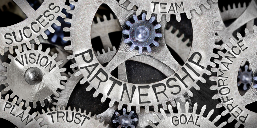 Partnership Gears Turning Together
