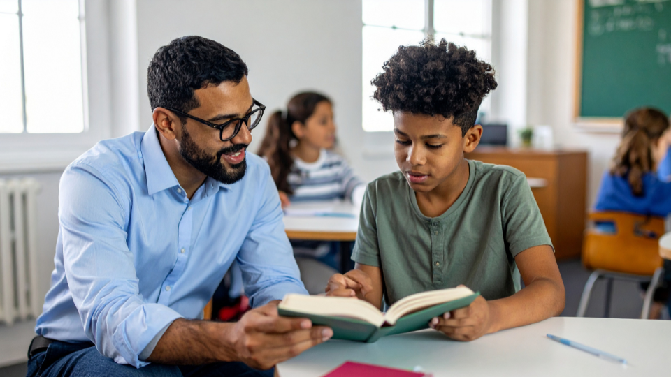 tutor with a student